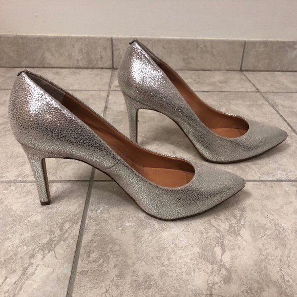J. Crew Shoes - J.CREW Silver Sparkle Pumps